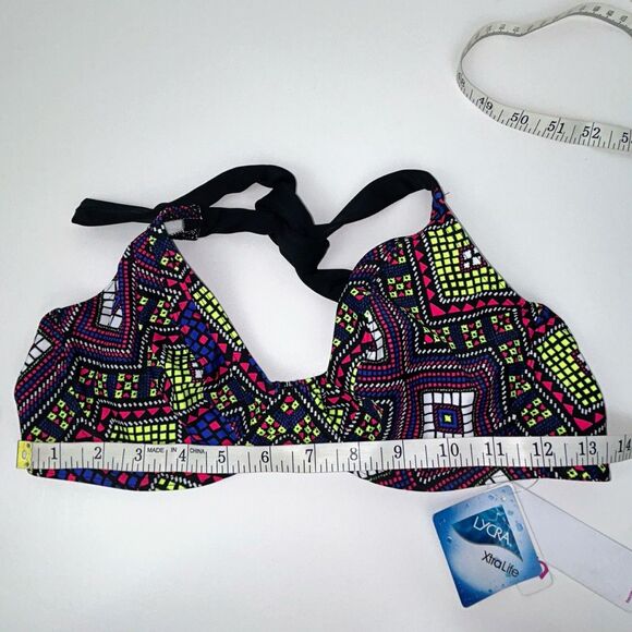 NWT Freya Byzantine Bikini 2 Piece Set Underwire Top & Bottom Colorful Geo 34D M - Picture 5 of 14